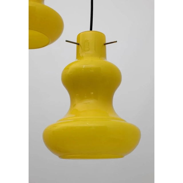 1960s Mid-Century Modern Murano Glass Pendants by Massimo Vigelli for Vistosi, 1960s, Set of 2 For Sale - Image 5 of 7