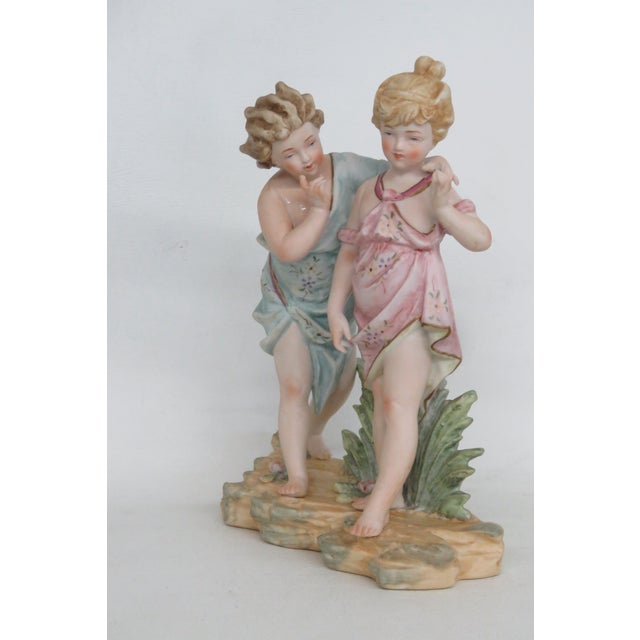 Bisque Porcelain Figurine of Two Children 18th Century Neoclassical Style 5023b For Sale - Image 16 of 16