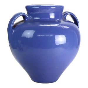 Large Antique Zanesville Blue Art Pottery Floor Vase C1930