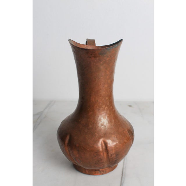Vintage Copper Water Pitcher For Sale - Image 4 of 9