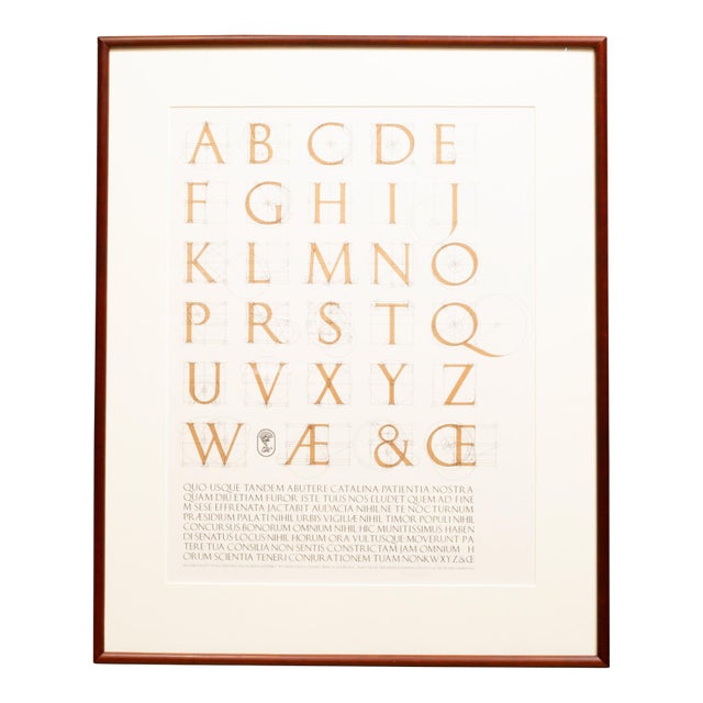 David Lance Goines, a Constructed Roman Alphabet, Signed and Numbered Limted Editon, 1983 For Sale