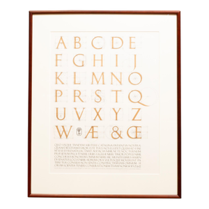 David Lance Goines, a Constructed Roman Alphabet, Signed and Numbered Limted Editon, 1983