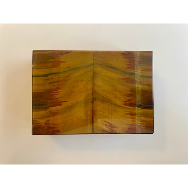 Green Handmade Tiger's Eye Box, Italy, 1950s For Sale - Image 8 of 11