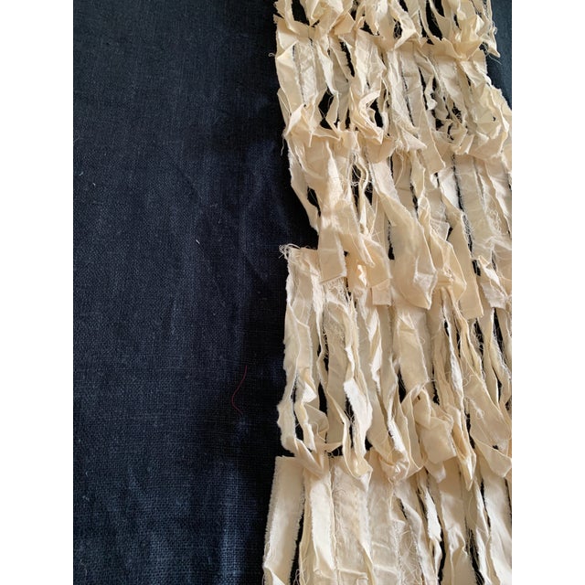 Textile Fringe Wall Art in Burlap and Muslin For Sale - Image 7 of 9