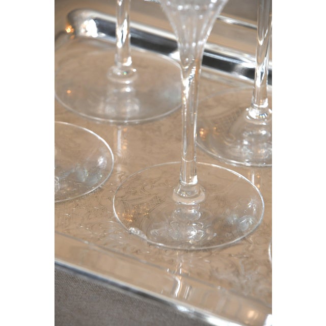 Modern Set of 6 Christofle Iriana Crystal Glasses For Sale - Image 3 of 6