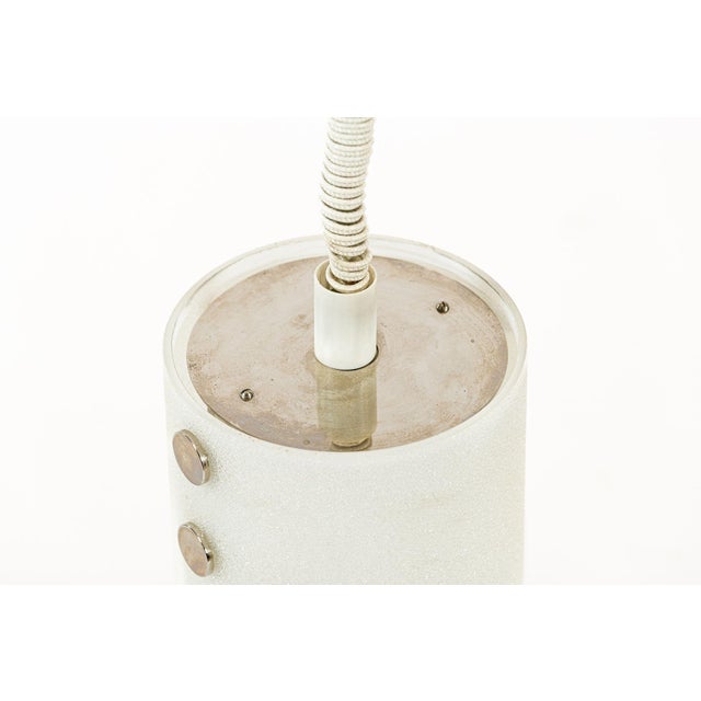 Metal Mid Century Swedish Modern Glass Pendant Lamp by Orrefors 1960s For Sale - Image 7 of 14