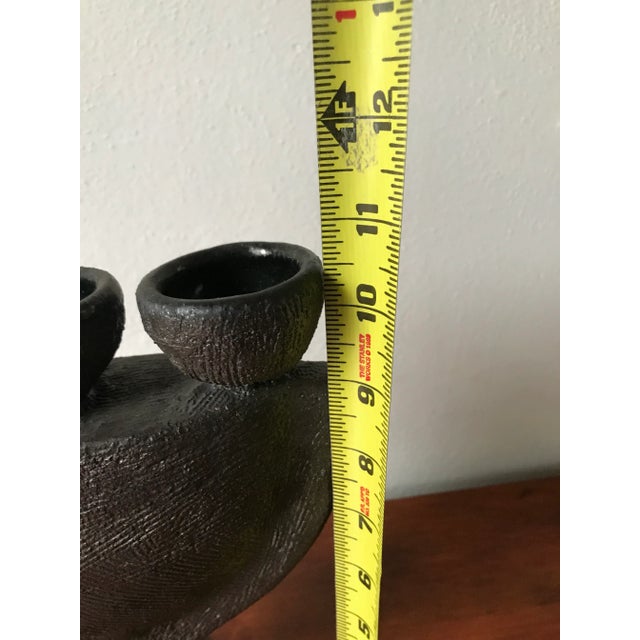 Black Textured Matte Black Signed Victoria Shaw (Portland Artist) Sculpture For Sale - Image 8 of 9