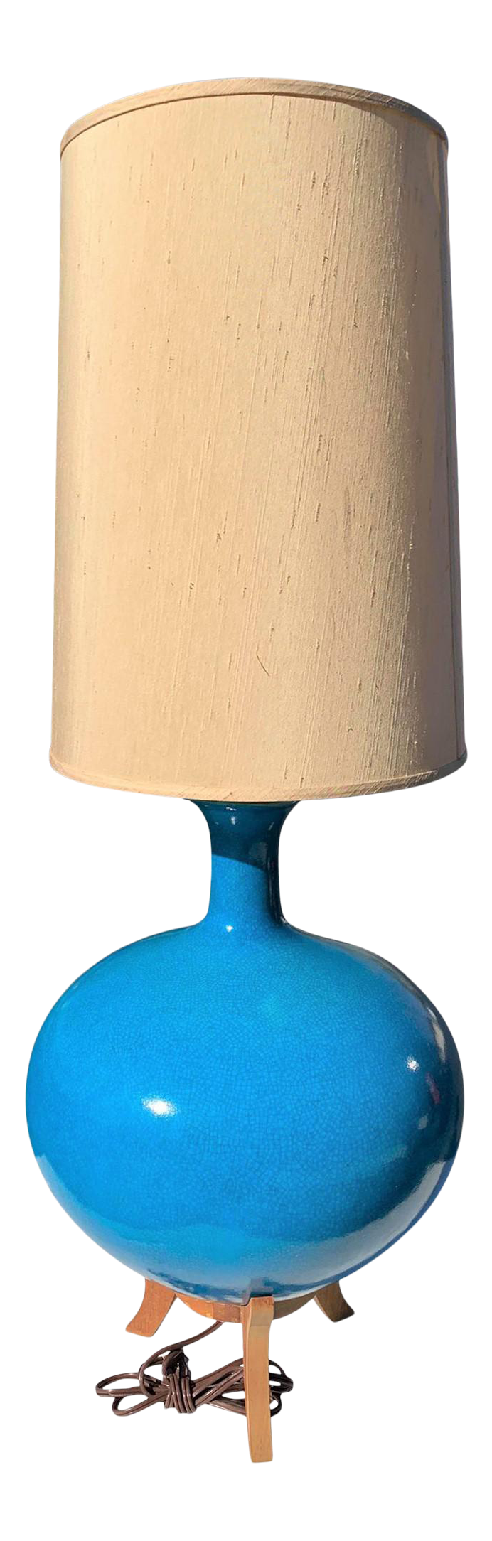 blue pottery table lamps