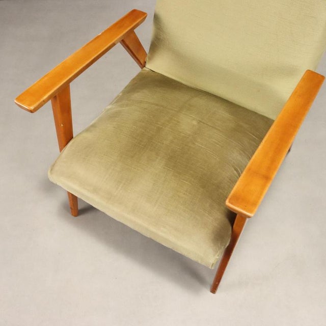 Vintage Lounge Chair in Beech, 1960s For Sale - Image 6 of 9