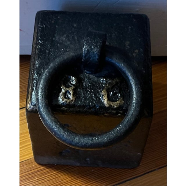 Antique 19th Century American Cast Iron Carriage Wagon Sleigh Buggy Weight Horse Tether Hitching Post Doorstop For Sale In New York - Image 6 of 10