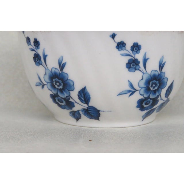 White Elizabethan England Bone China Blue Floral Creamer and Sugar Bowl Set For Sale - Image 8 of 10