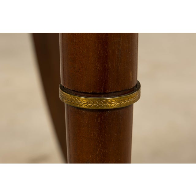 1930s French Art Deco Mahogany Dining Chairs in Olive Green Velvet - Set of 6 For Sale - Image 10 of 18