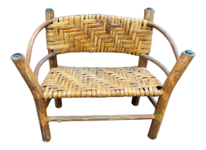 Vintage Hickory Woven Minature Bench