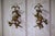 Vintage Floral Wall Sconces in Gilt Steel, 1960s, Set of 2 For Sale - Image 3 of 8