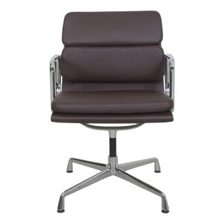 EA208 Softpad Chair in Nevada Coffee Aniline Leather by Charles Eames, 2007 For Sale
