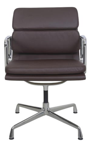 EA208 Softpad Chair in Nevada Coffee Aniline Leather by Charles Eames, 2007