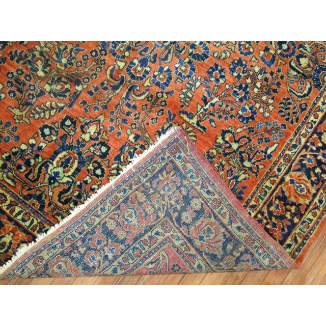 Antique Persian Sarouk Intermediate Size Rug For Sale - Image 16 of 18