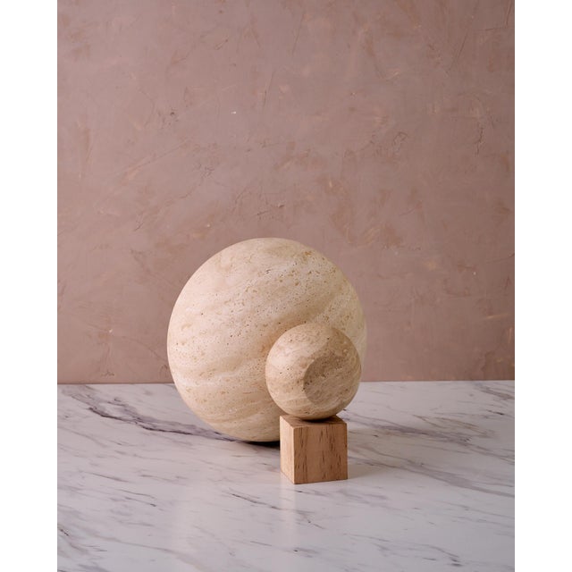 Stone Organic Modern "Lane" Decorative Circular Bowl by Montana Labelle in Natural Marble For Sale - Image 7 of 7