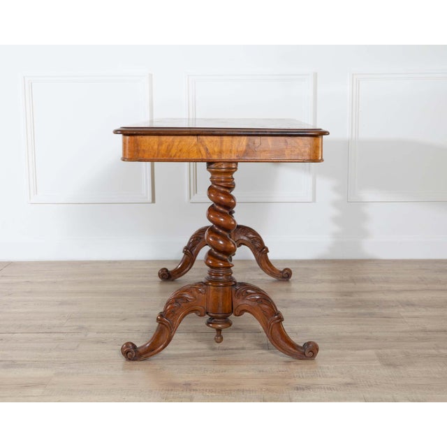 Lombardy Rectangular Table in Walnut and Precious Wood Marquetry, Italy, 19th Ce For Sale - Image 11 of 16