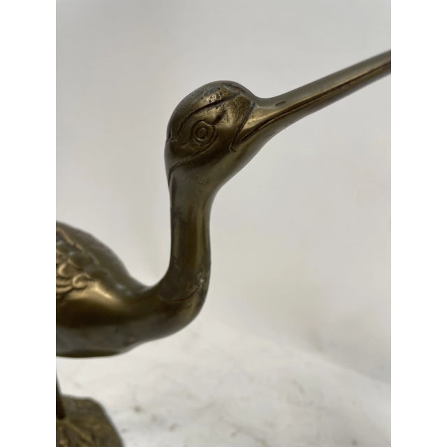 Herons in Gilt Bronze, 1950s, Set of 2 For Sale - Image 6 of 12
