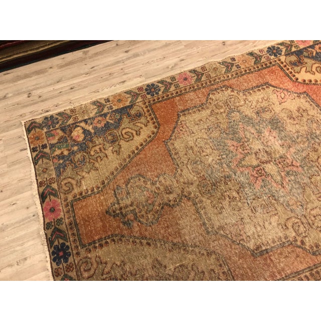 Tribal Traditonal Handmade Floral Rug- 4′7″ × 7′3″ For Sale - Image 3 of 11