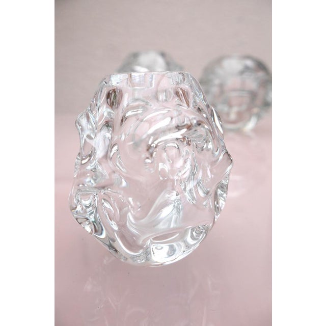 Mid-Century Modern Handmade Clear Crystal Vase by Börne Augustsson for Åseda For Sale - Image 4 of 12
