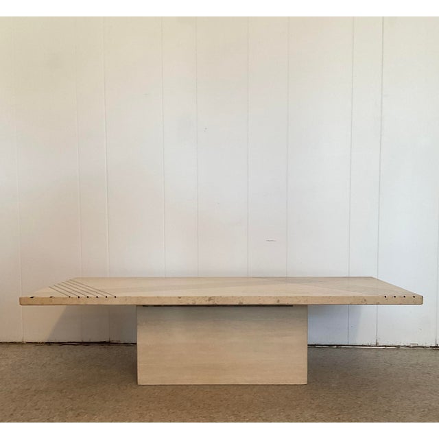 Embrace the monumental elegance of Italian design with this stunning vintage coffee table, masterfully crafted from solid...