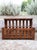 Rustic Vintage French Wall Shelf in Stained Pine, 1950 For Sale - Image 3 of 8