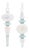 Iridescent Finial Drop Ornament (Set of 12) For Sale