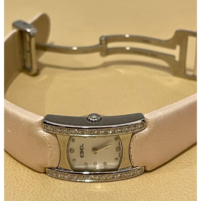 Ladies Ebel Beluga Stainless Steel with Diamonds E9057a28-10, Leather Pink Belt For Sale - Image 16 of 18