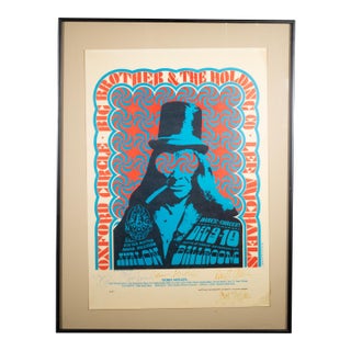 Original Big Brother & the Holding Company Concert Poster, Signed, San Francisco 1966 For Sale