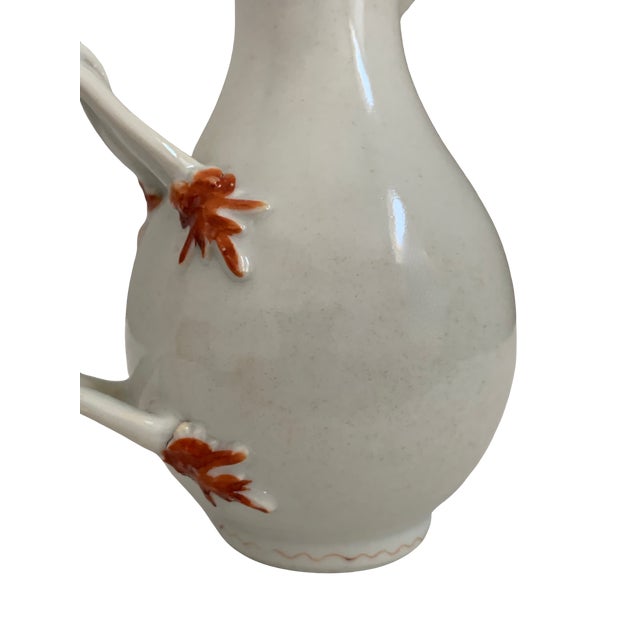 Late 18th Century Chinese Export Porcelain Cream Jug With Applied Floral Decoration For Sale - Image 6 of 16