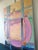 Pink Post Modern Abstract Pink Multicolor Painting For Sale - Image 8 of 9