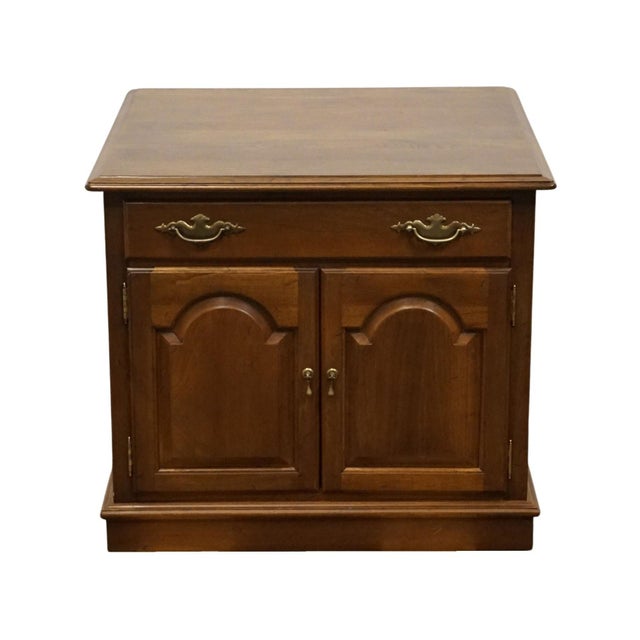 Traditional Ethan Allen Georgian Court Collection Solid Cherry Traditional Style 26" Square Accent Storage End Table 11-8067 For Sale - Image 3 of 13