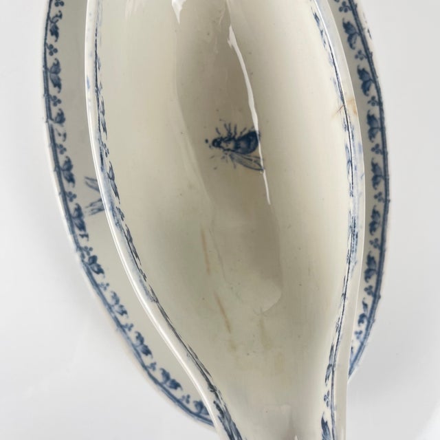 Carmen Gravy Boat in Blue Earthenware from Sarreguemines, 1875-1900 For Sale - Image 11 of 13