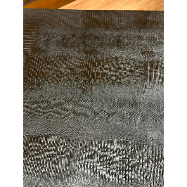 Mid 20th Century Faux Snakeskin Game Table with Removable Top For Sale - Image 14 of 18
