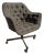 1970's Vintage Upholstered Swivel Desk Chair For Sale