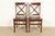 Farmhouse English Country Farmhouse Carved Walnut X-Back Side Chairs or Dining Chairs, Pair For Sale - Image 3 of 13