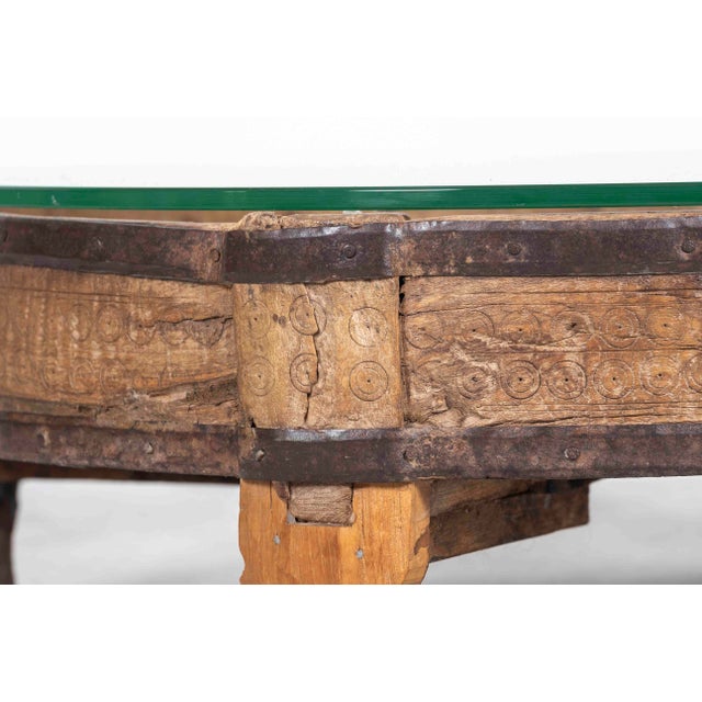 Indian Chakki Coffee Table For Sale - Image 6 of 12