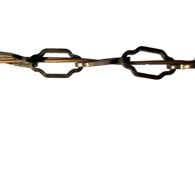 Asian Small Wood & Scenic Glass Pendant For Sale - Image 4 of 6