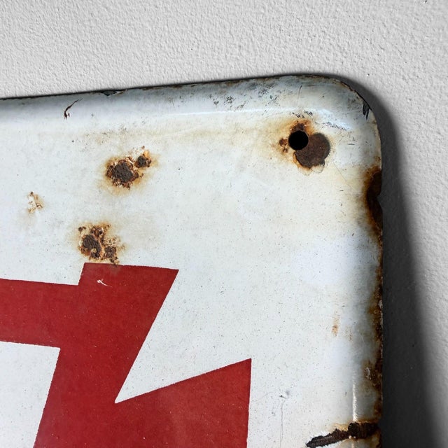 Large Japanese Enamel Nippon Gas Advertising Sign, 1950s For Sale - Image 6 of 11