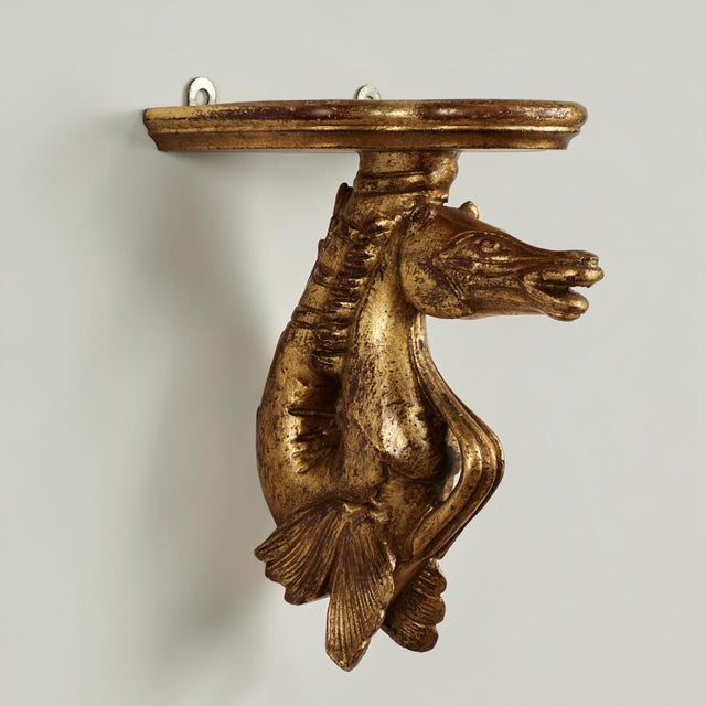 Group of Four Antique Italian Seahorse Wall Brackets For Sale - Image 11 of 12