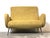 2 50s Lady Sofa Made in Italy. The sofa is characterized by a fine tapered frame with metal feet and brass tips. Made in...