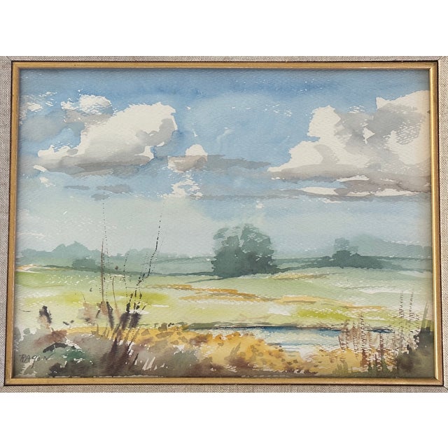 Original landscape watercolor by 20th century Arkansas plein air artist, Imogene McConnel Ragon (1887-1980). Known as the...