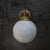 1950s French White Marble Opaline Glass Brass Sconces Wall Lamp For Sale - Image 5 of 7