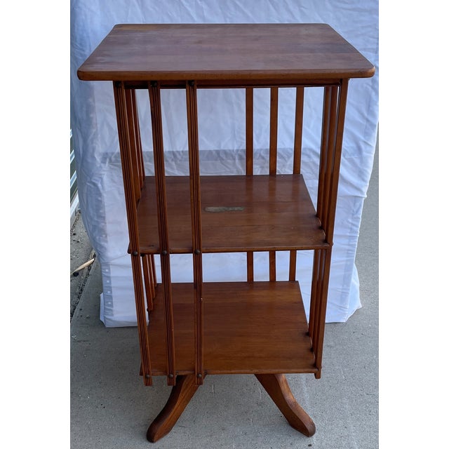 Mid 20th Century Large Vintage Art Deco Revolving Bookcase Chairish