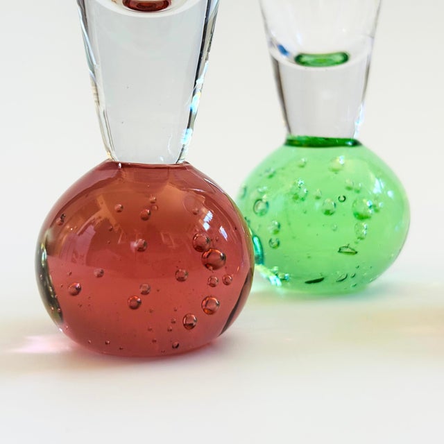 Colorful Postmodern Art Glass Cordials - Set of 6 For Sale In San Francisco - Image 6 of 11