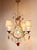 French Bronze Chandelier with Colored Crystals, 1950s For Sale - Image 11 of 12