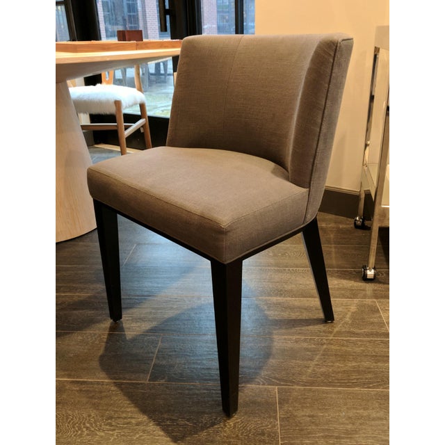 Contemporary Grey Fabric Dining Chair Chairish