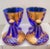 Murano 1960s Cobalt Blue & Gold Murano Glass Urns - a Pair For Sale - Image 4 of 6